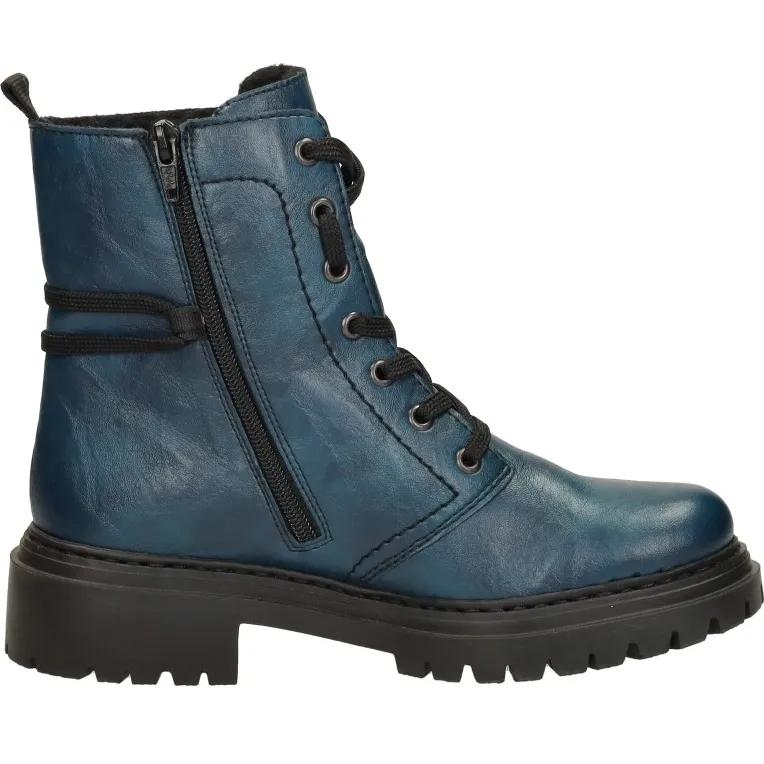Rieker veterschoenen petrolblauw