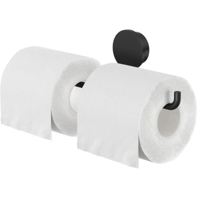 Geesa Opal toiletrolhouder dubbel zwart