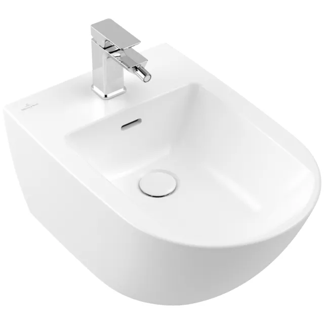 Villeroy & Boch Wandbidet Villeroy & Boch Subway 3.0 CeramicPlus 56x37.5x27 cm Stone White Wit