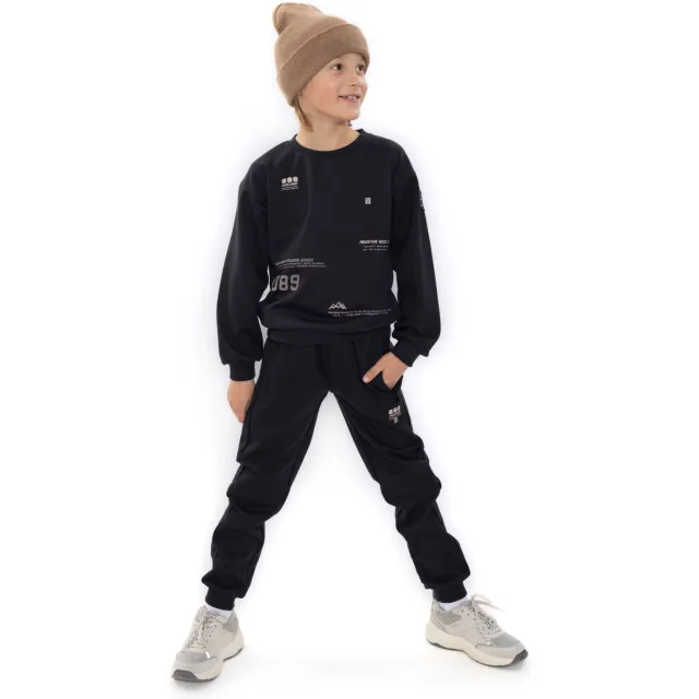 No Way Monday rechtvallende sweater met tekst - zwart