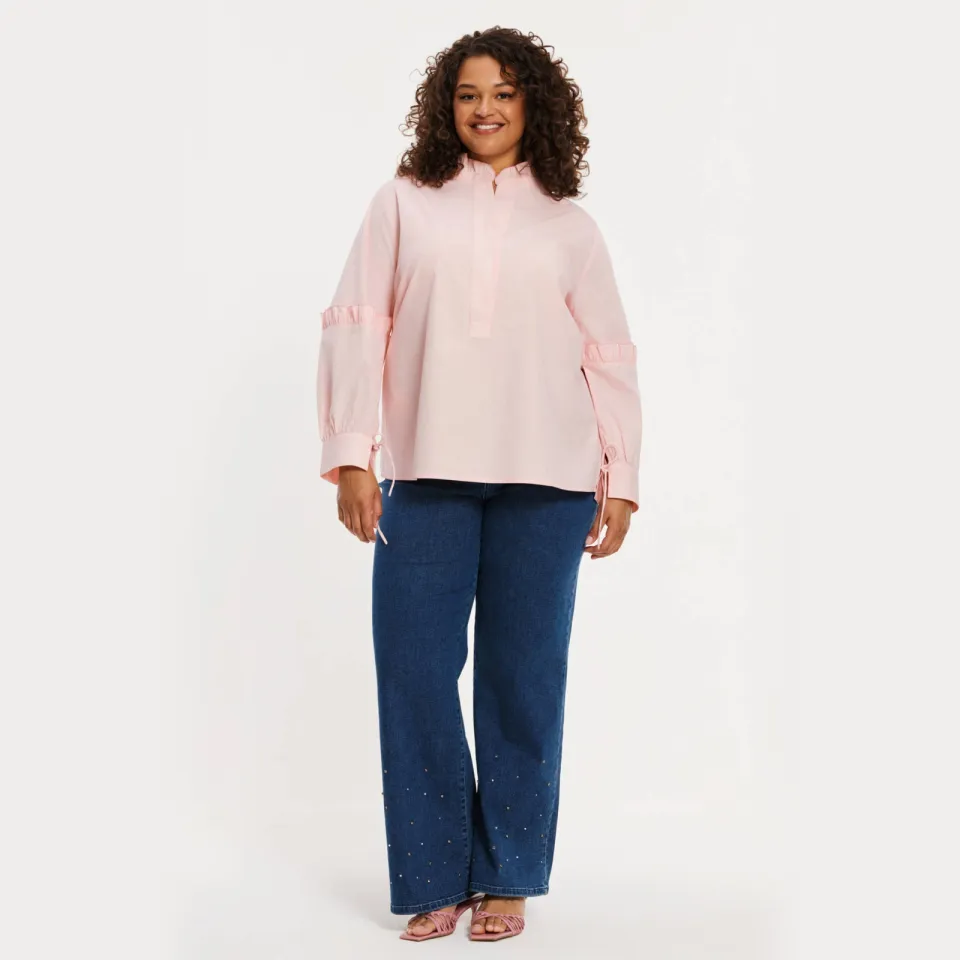 Yoek blouse lichtroze, foto 3
