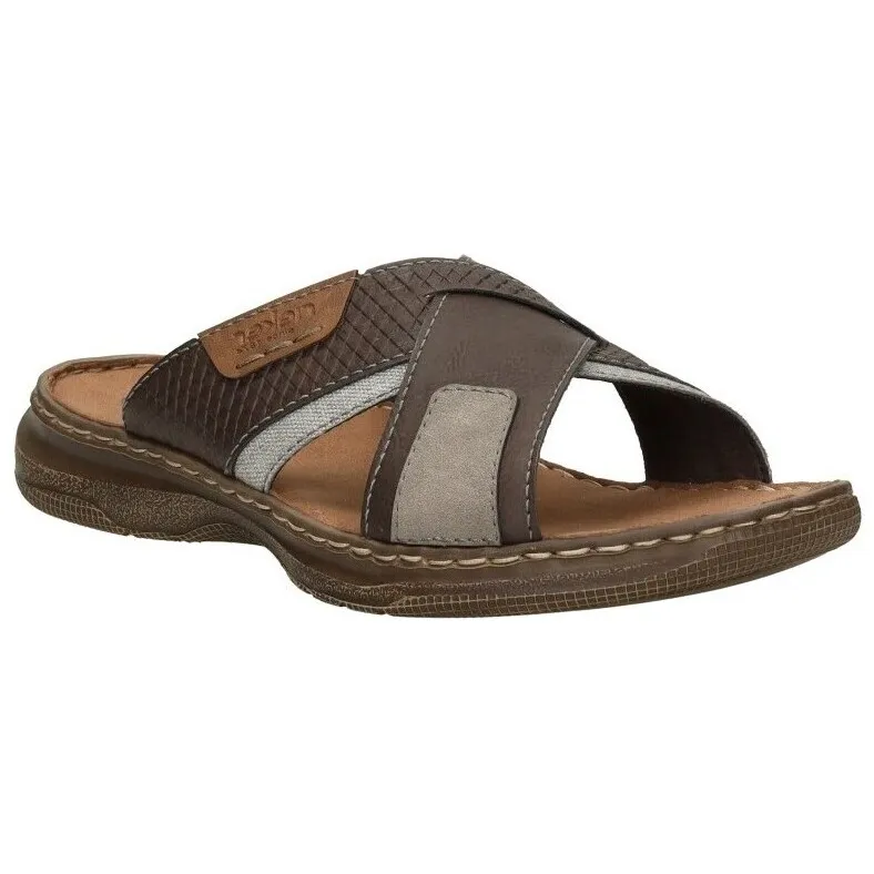Rieker Open Teen slippers donkerbruin, foto 2