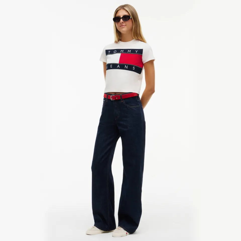 Tommy Jeans T-shirt met logo wit, foto 2