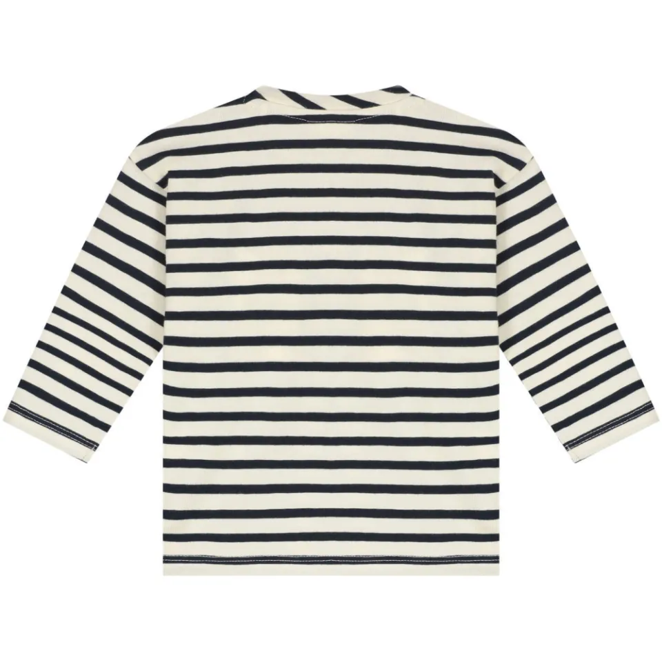 Babyface gestreepte longsleeve donkerblauw/ecru, foto 2