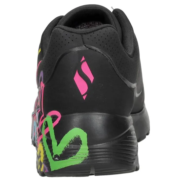 Skechers Uno Lite Spread The Love veterschoenen zwart, foto 5