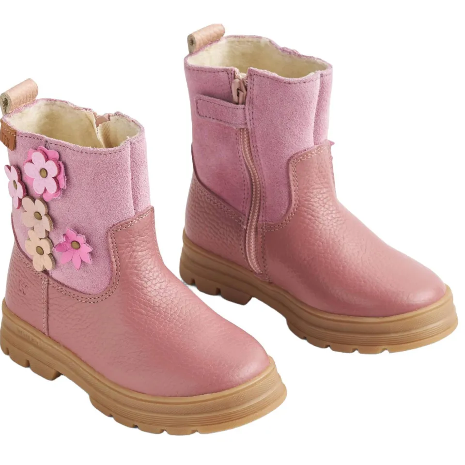 Wheat suède enkelboots met profielzool - roze, foto 2