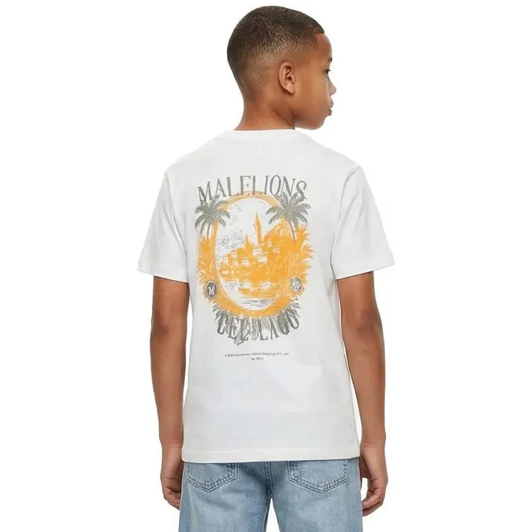 Malelions T-shirt met backprint wit, foto 3