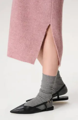 Noppies maternity zwangerschaps midirok grof gebreid roze, foto 3
