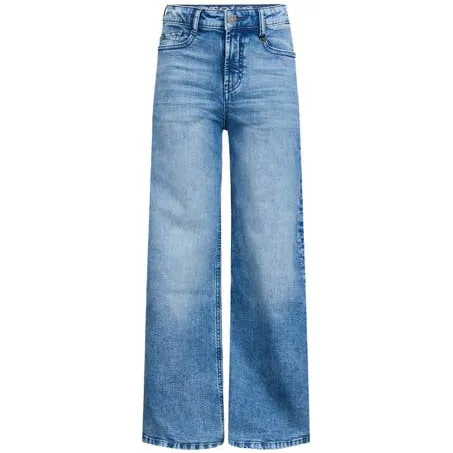Retour Jeans Skoura wide leg jeans medium blue denim Blauw Meisjes Stretchdenim
