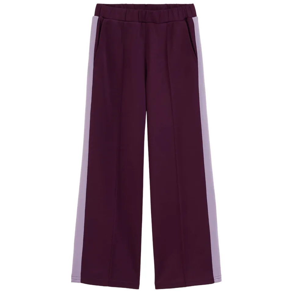 WE Fashion loose fit joggingbroek aubergine, foto 2