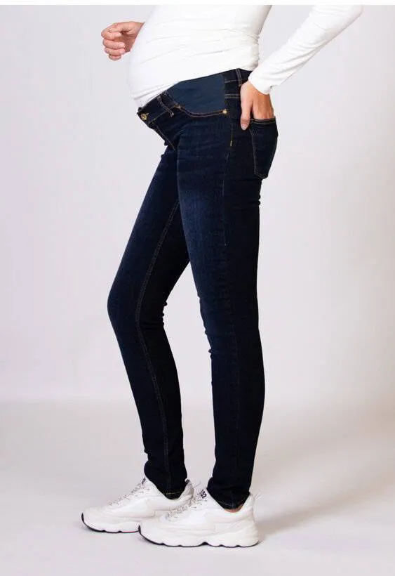 LOVE2WAIT low waist zwangerschaps skinny jeans dark wash, foto 5