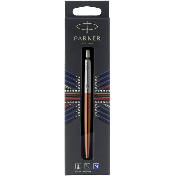 Parker Balpen parker jotter chelsea orange ct medium Blister blauw
