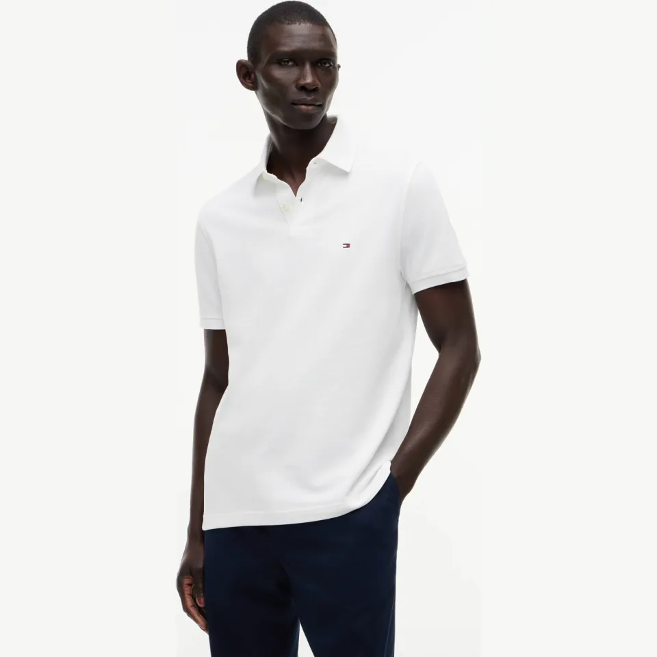 Tommy Hilfiger regular fit polo 1985 wit, foto 4