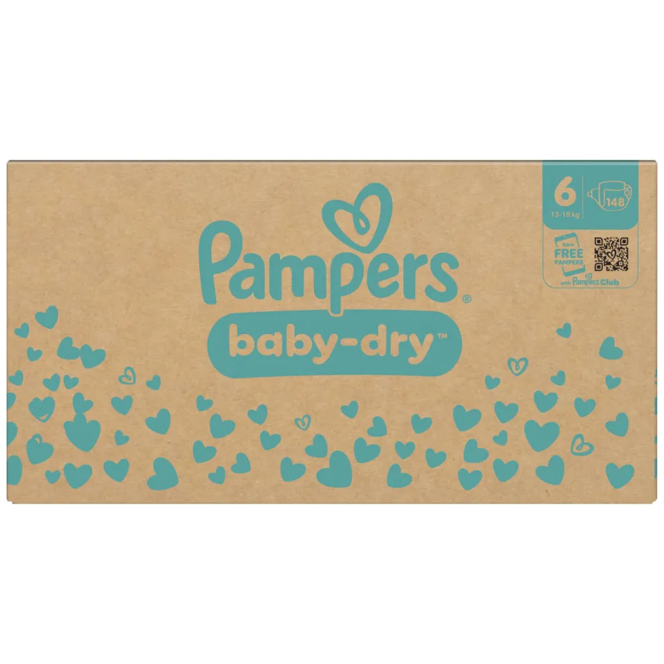 Pampers Baby-Dry Maat 6 maandbox - 148 luiers - 13kg-18kg, foto 4