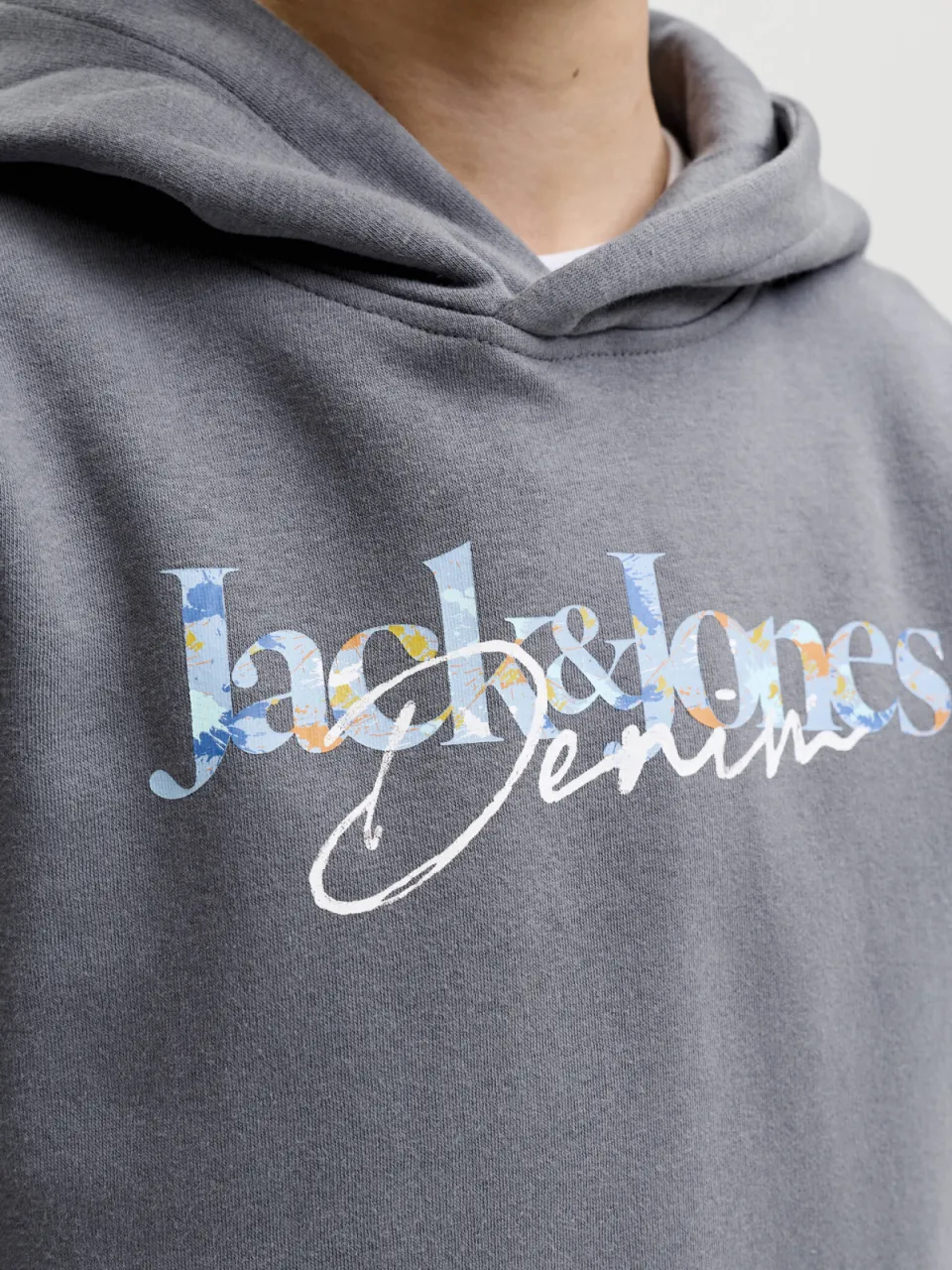 Jack & Jones JUNIOR hoodie met print - grijs, foto 5