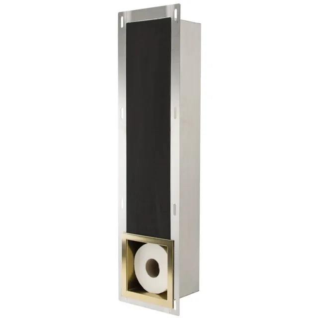 Sanilux Jali inbouw reserve toiletrolhouder geborsteld goud