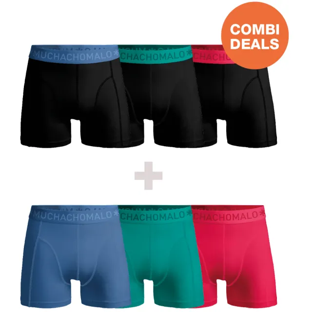 Muchachomalo Heren 3+3-pack Boxershorts Veelkleurig