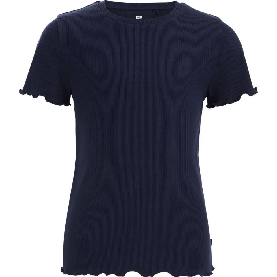 WE Fashion t-shirt met ruches donkerblauw, foto 2