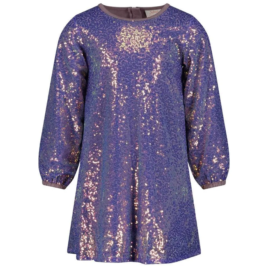 Jubel korte jurk met glitters lila, foto 3