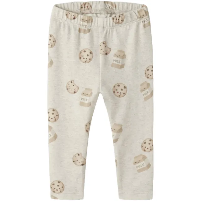 NAME IT BABY katoenen regular fit babybroek ecru Beige