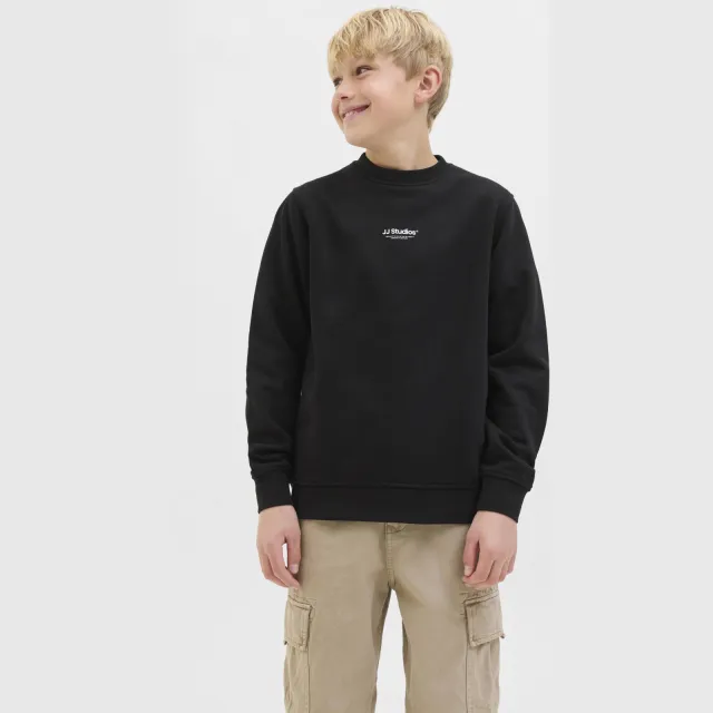 Jack & Jones JUNIOR sweater met tekst - zwart
