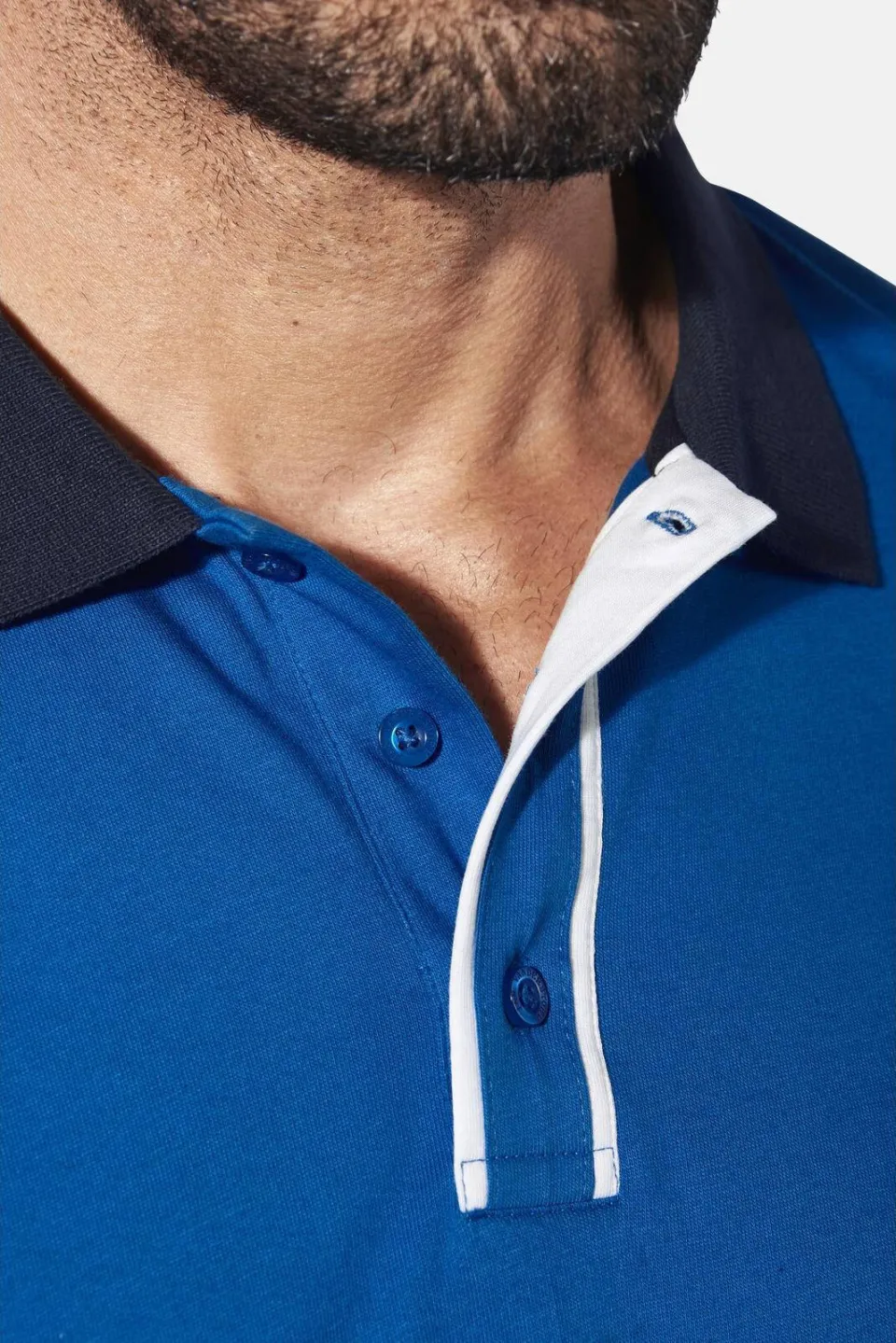 Jan Vanderstorm polo Plus Size ISFRIED blauw, foto 3