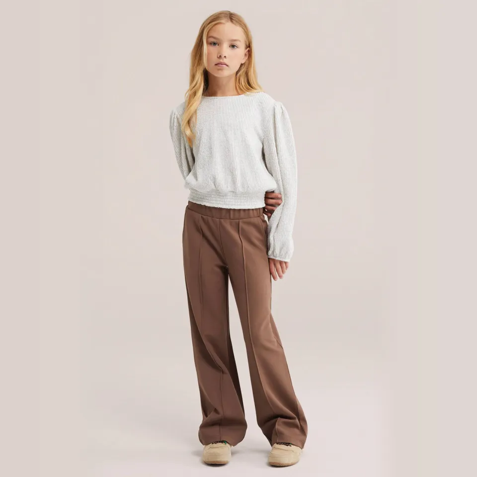 WE Fashion blousetop grijs Grijs melange