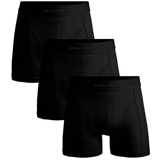 Muchachomalo Heren 3-pack Boxershorts Pima Cotton Zwart
