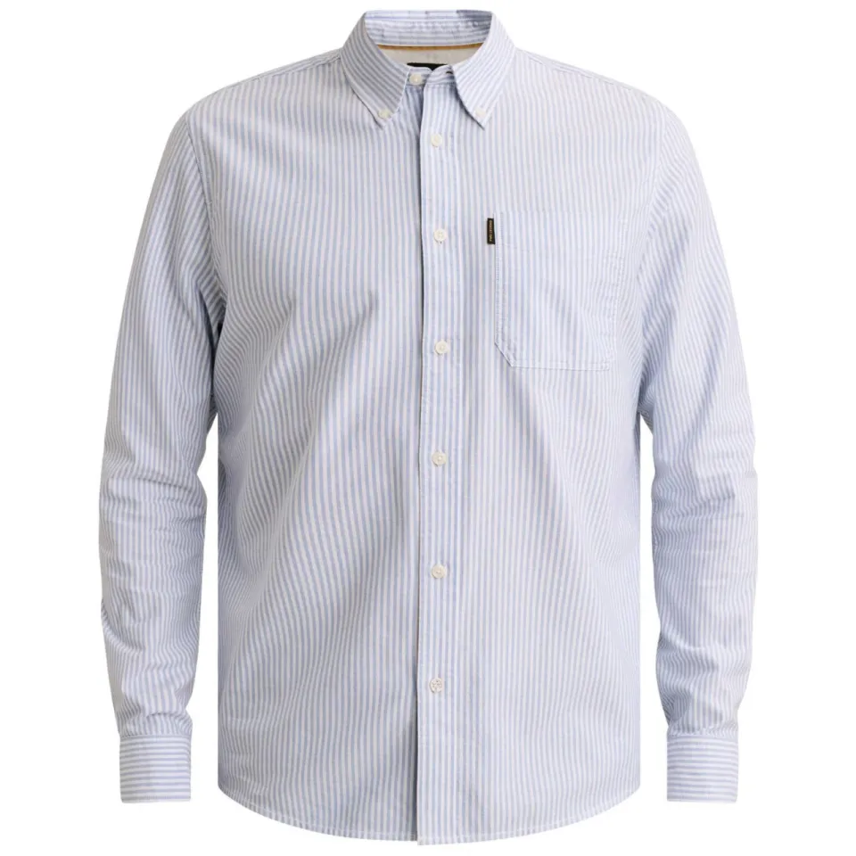 PME Legend regular fit oxford gestreept overhemd - lichtblauw, foto 2