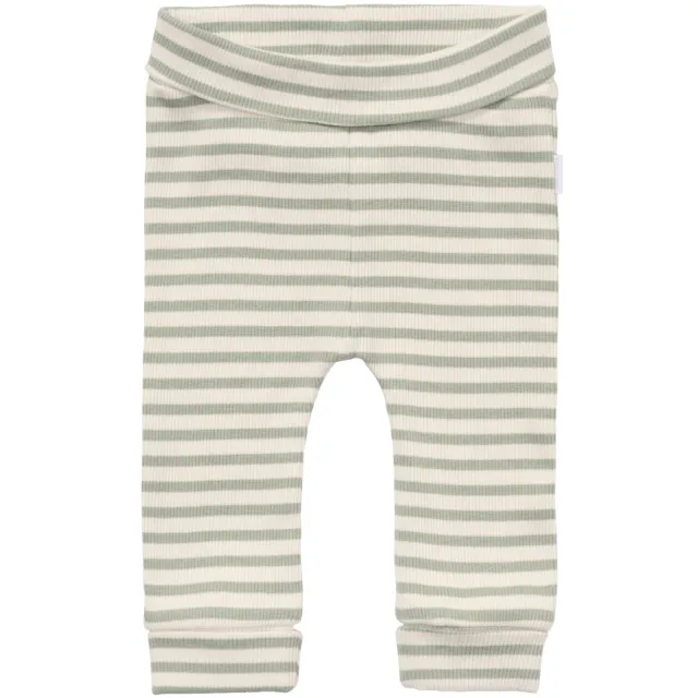 Noppies baby gestreepte babybroek groen ecru, foto 2