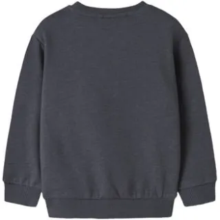 NAME IT MINI rechtvallende sweater met print - grijsblauw Printopdruk, foto 2