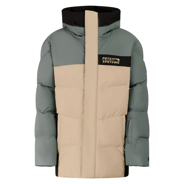Protest PRTHunton JR ski-jas - beige/groen/zwart