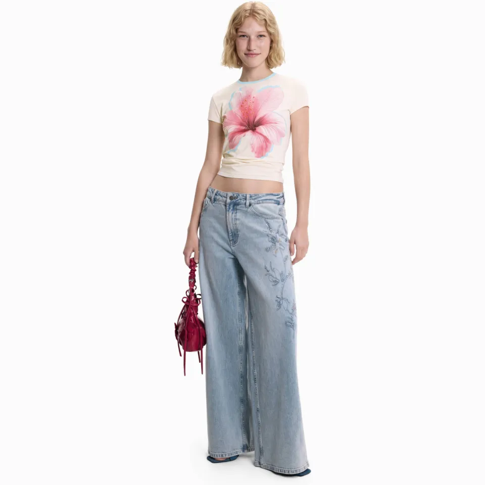 Desigual gebloemd T-shirt - wit, foto 3