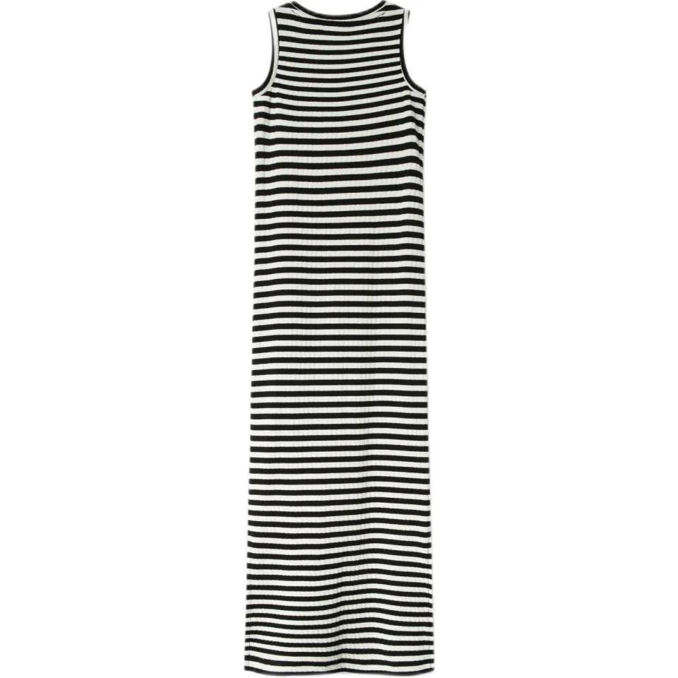 NAME IT Nkfsuraja maxi jurk bright white-w. black stripes, foto 2