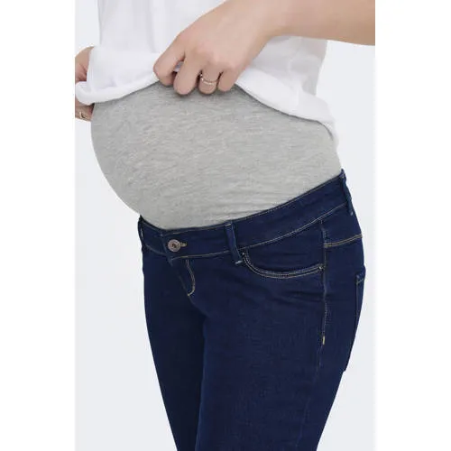 Only MATERNITY high waist zwangerschaps flared jeans dark blue denim, foto 4