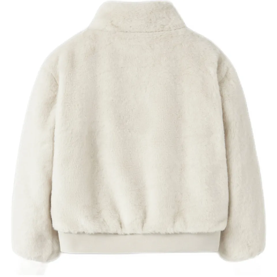 NAME IT KIDS faux fur jas ecru, foto 3