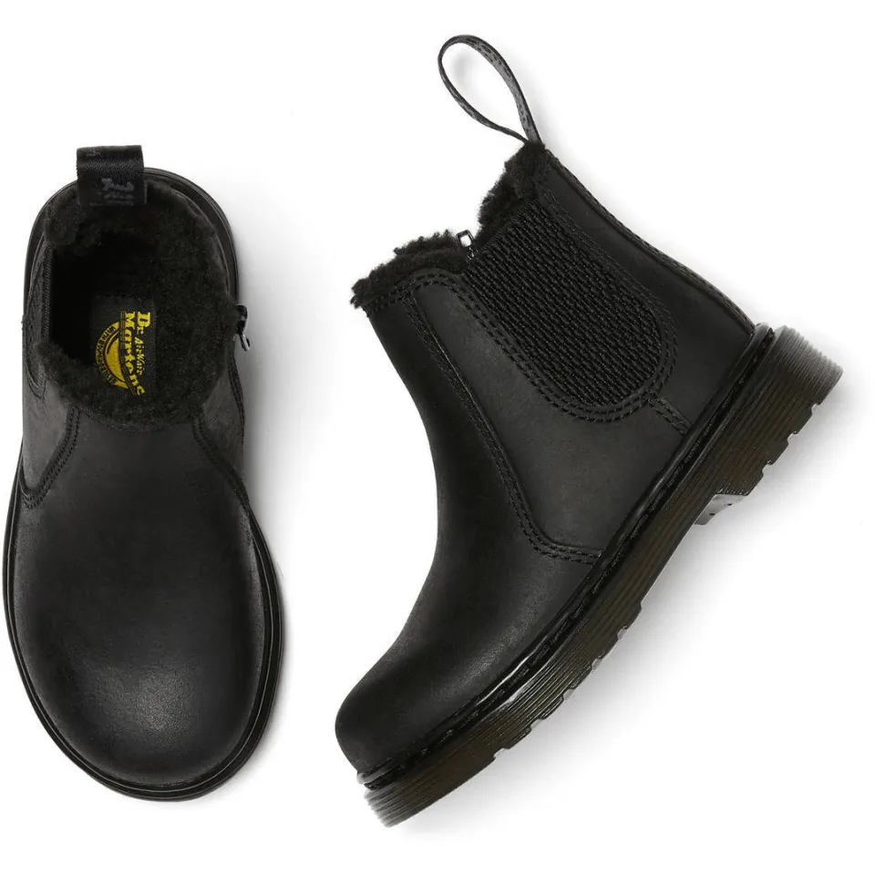 Dr. Martens Leonore Mono leren enkelboots zwart kleuter, foto 5