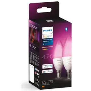Philips Hue Kaarslamp Wit En Gekleurd Licht E14 4w 2 Stuks