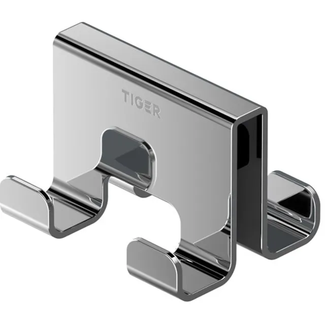 Tiger Handdoekhaak Voor Douchecabine Tiger Caddy 6-8 mm Dubbel Chroom