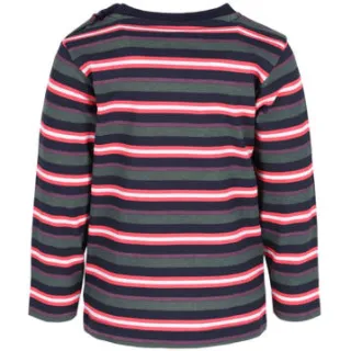 B.Nosy gestreepte longsleeve donkerblauw donkerblauw/koraalrood/grijs, foto 3