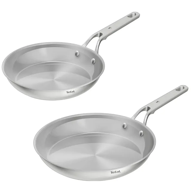 Tefal G762S2 Extreme Uncoated Set KP 24/28 cm (zonder coating) Pan Grijs