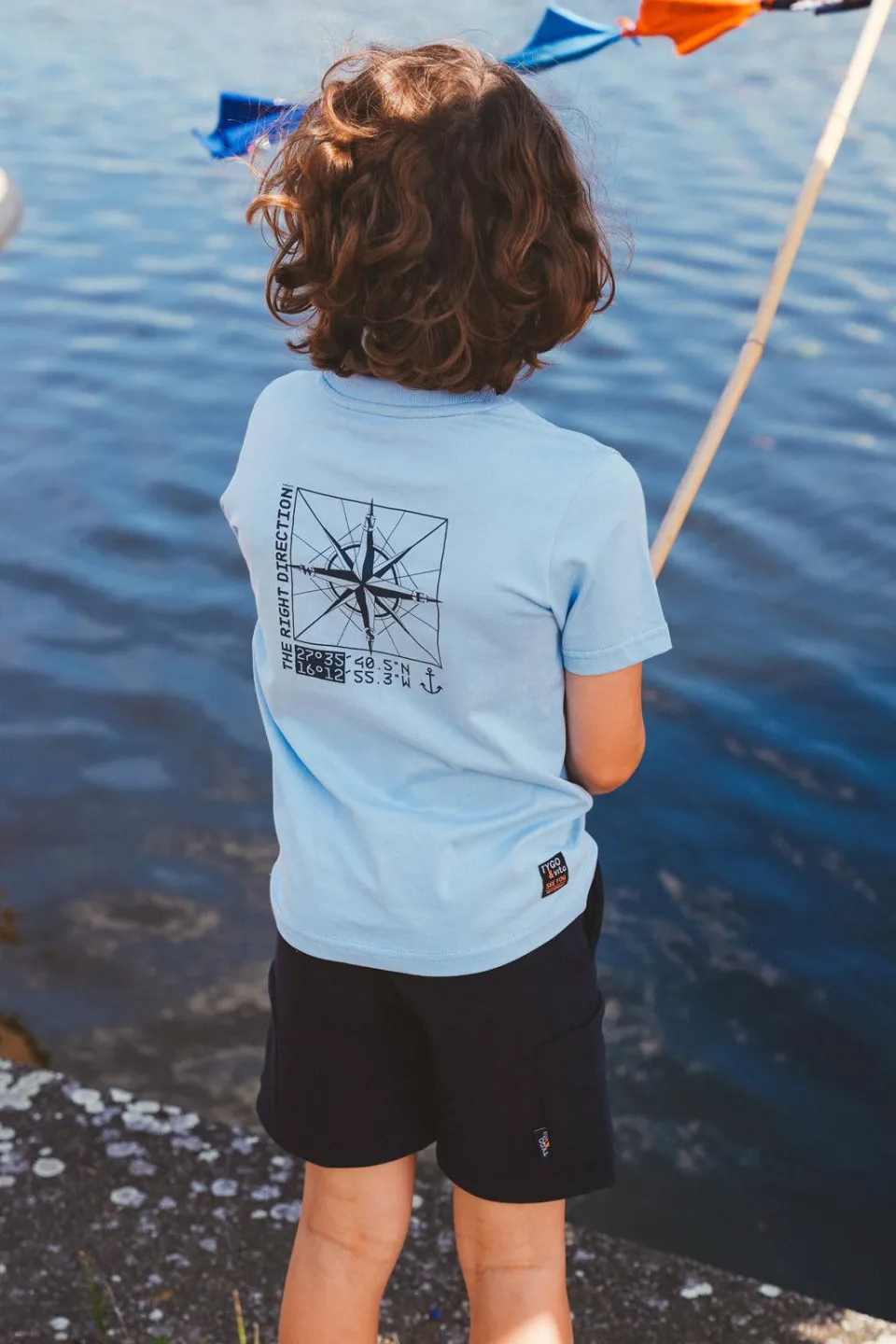 TYGO & vito jersey T-shirt met logo lichtblauw, foto 5