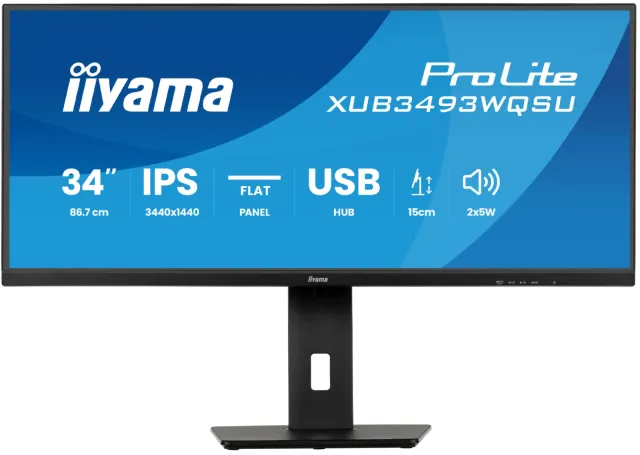Iiyama ProLite XUB3493WQSU-B6 monitor zwart