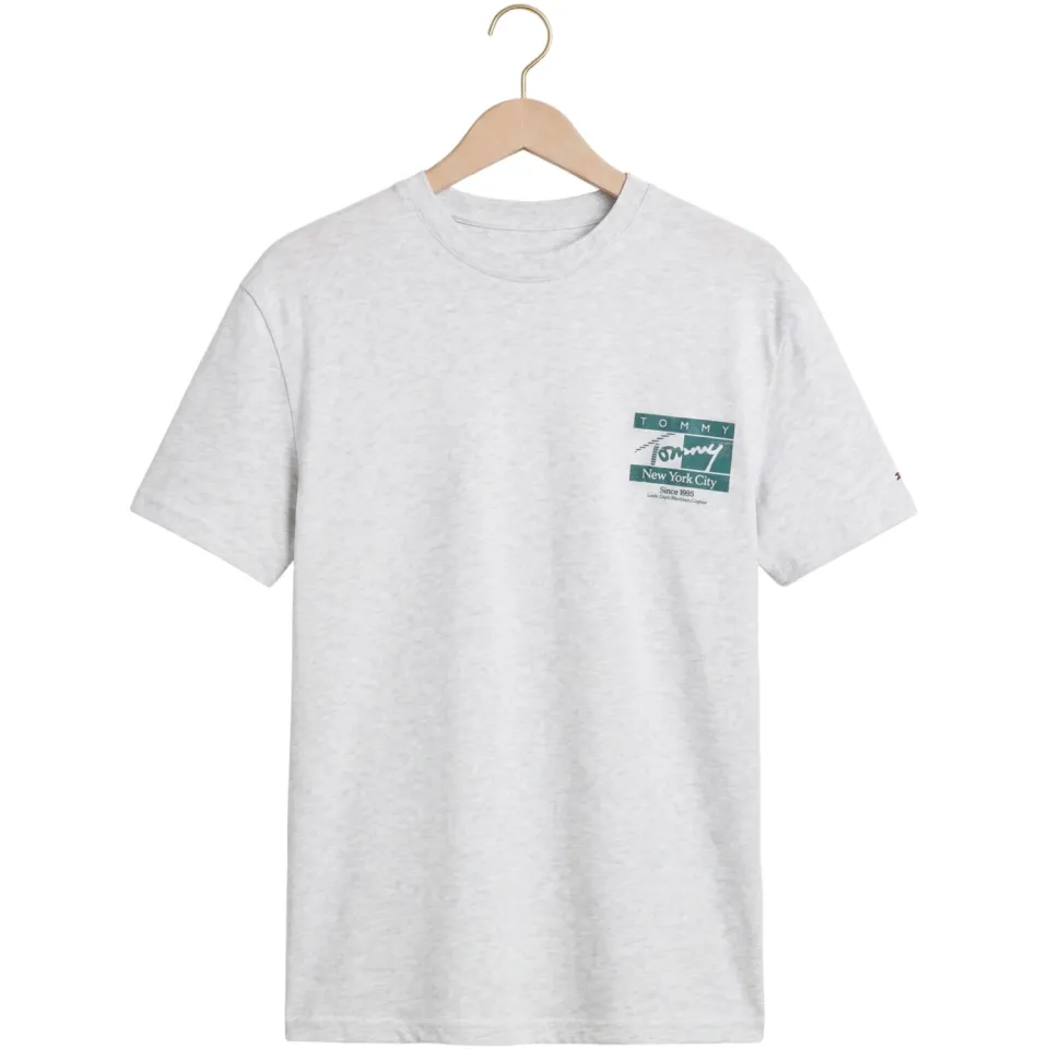 Tommy Jeans regular fit T-shirt met backprint - grijs, foto 4