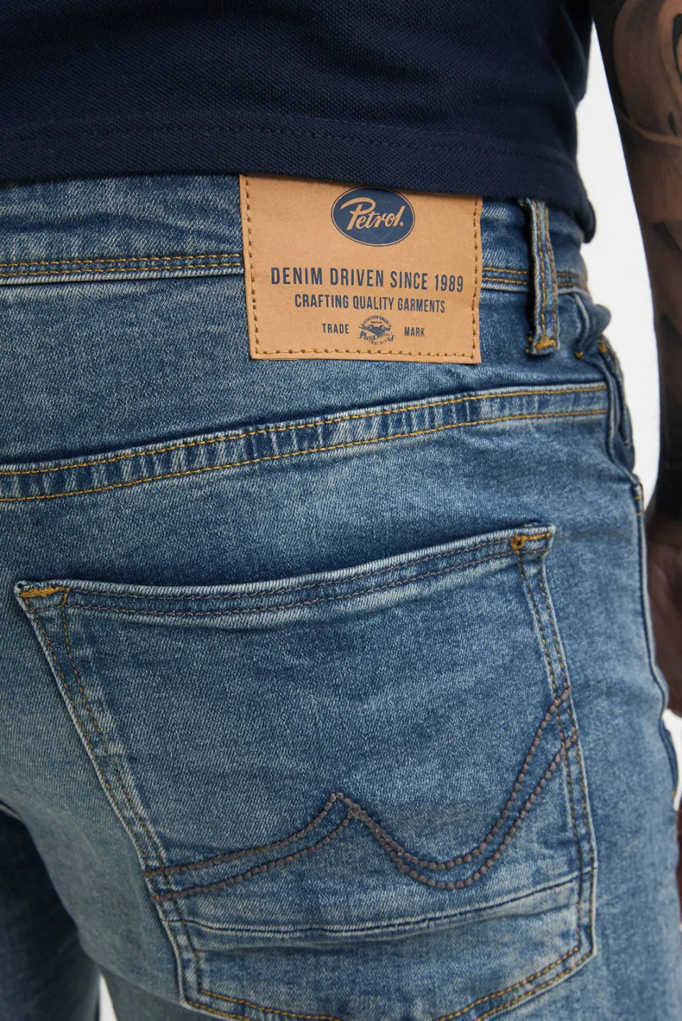 Petrol Industries skinny jeans NASH met riem medium used, foto 6
