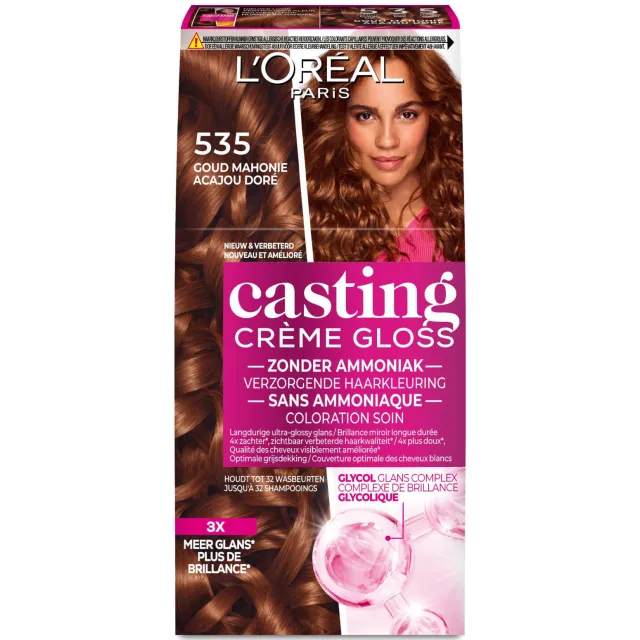 L'oréal Casting Crème Gloss haarkleurmiddel mahoniebruin 535, foto 2