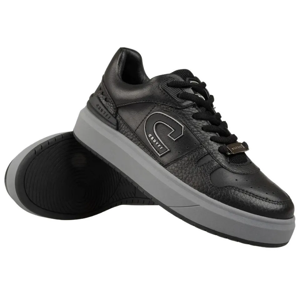 Cruyff leren sneakers - zwart/grijs, foto 2