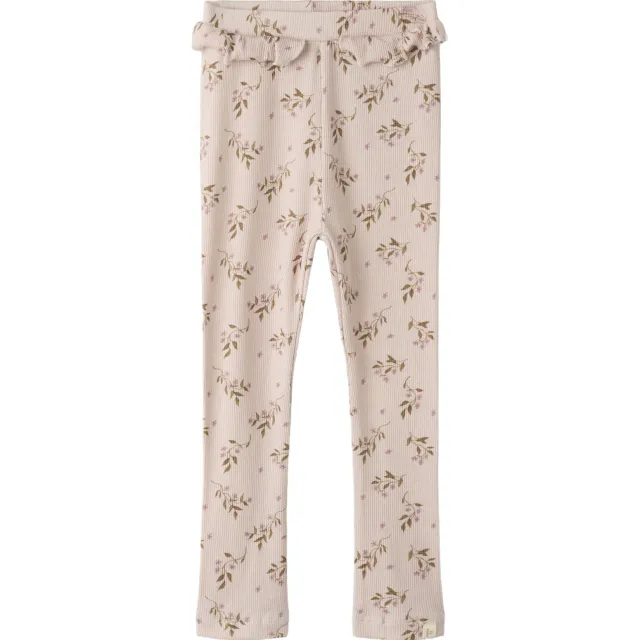 Lil' Atelier Mini slim fit legging met textuur roze