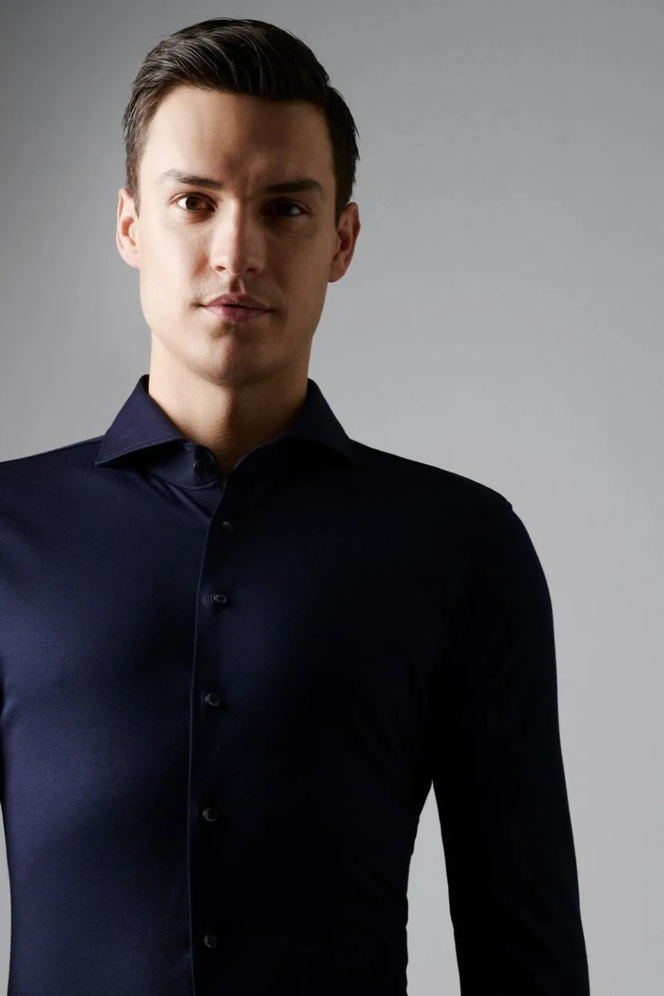 Overhemd Lange Mouw Desoto Essential Overhemd Hai Jersey Navy, foto 2