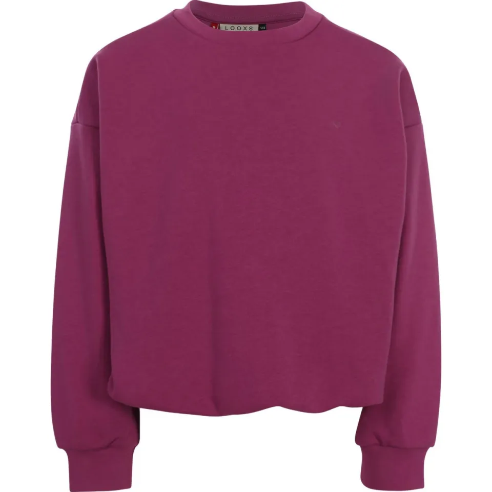 LOOXS little boxy cropped sweater met backprint - paars, foto 2